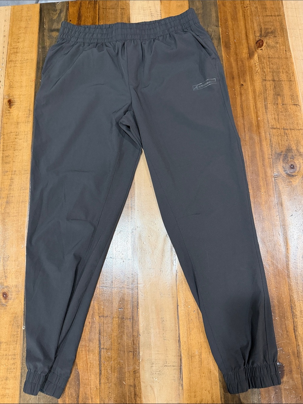Men's Black Performance Joggers - Elastic Waist & Cuffed Ankles